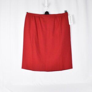 Vintage Pendleton Red 100% Wool Skirt w/Pockets Knee Length Sz 22W NWT Deadstock